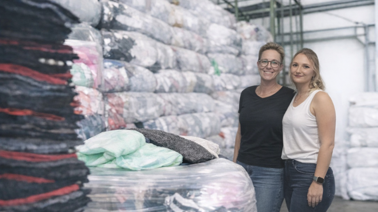 Industrieputzlappen aus Baumwolle Recycling Textilien - Elke und Selina vom Putzlappenshop