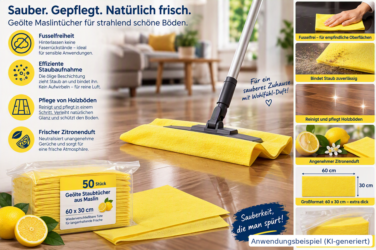 Anwendugsbeispiele für das gelbe Öltuch