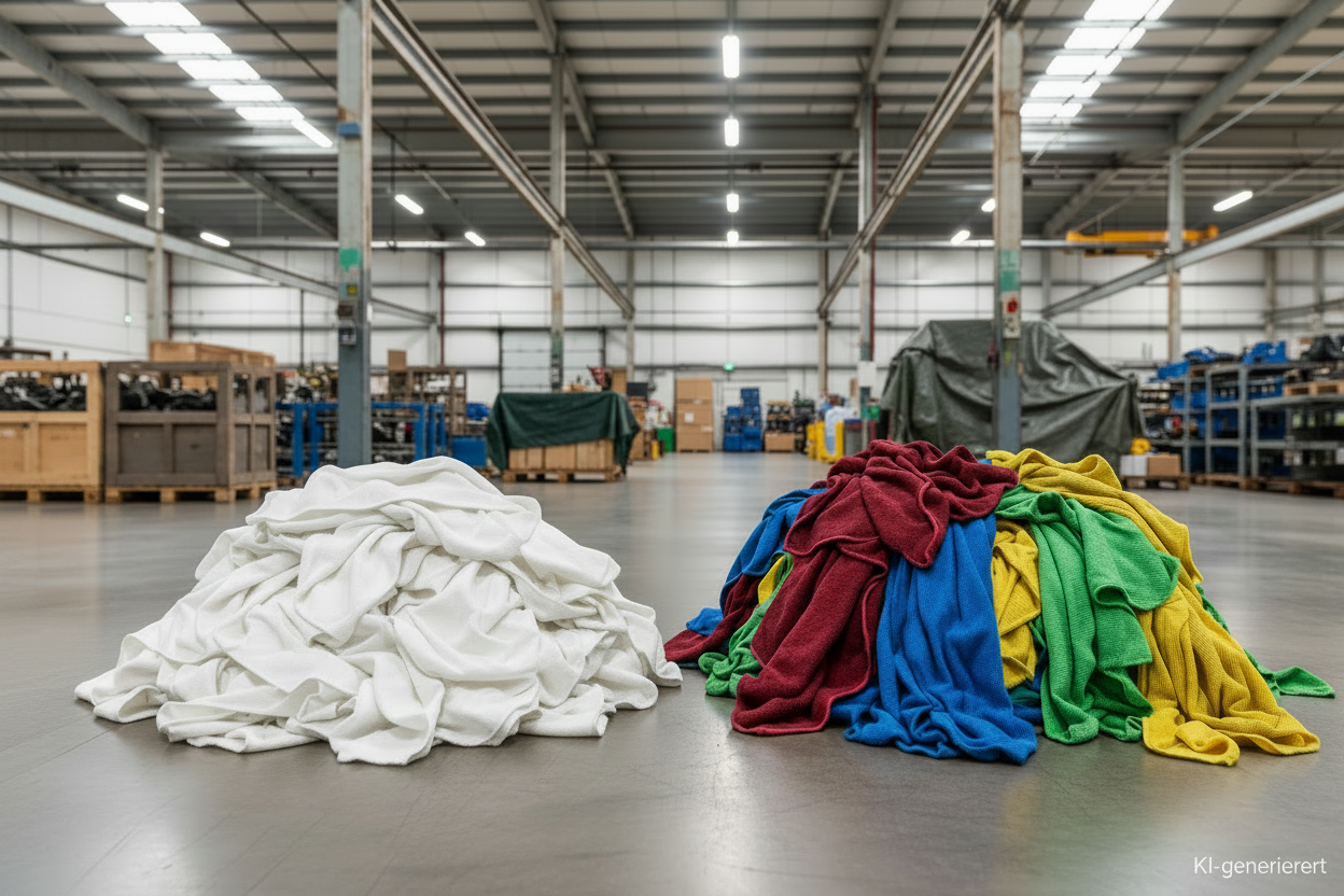 Weiße oder bunte Industrieputzlappen – Welche sind besser? | Putzlappenshop