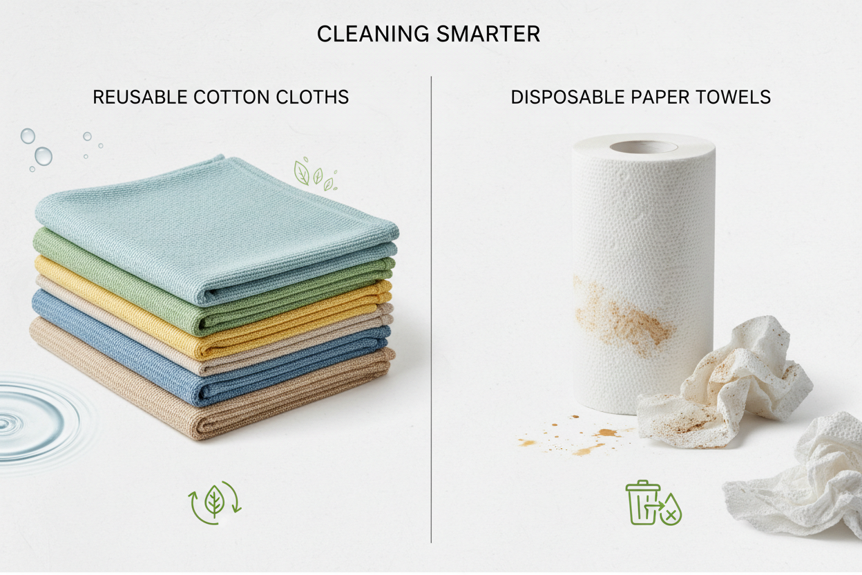 Baumwollputzlappen oder Papierwischtücher?