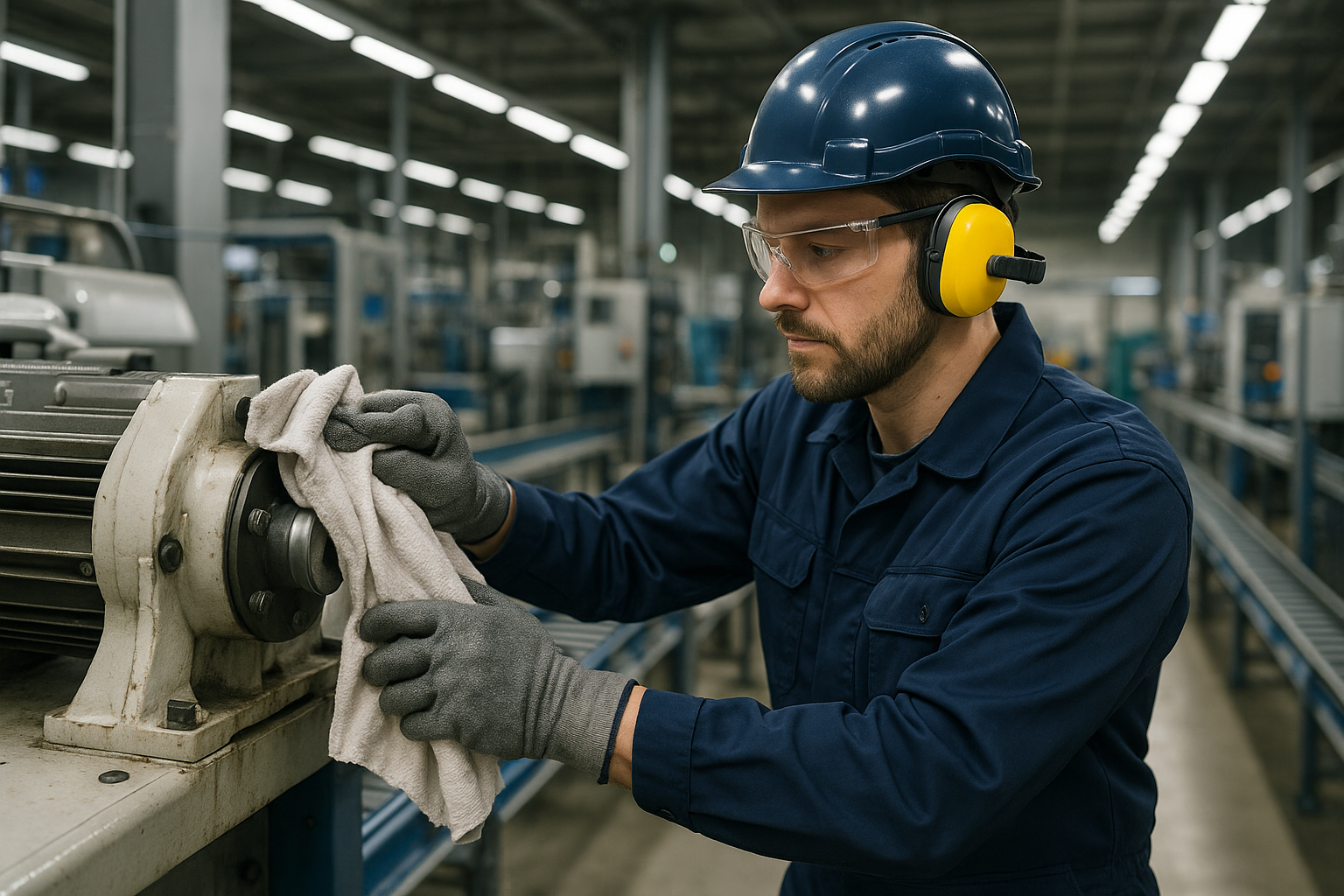 eine Hand zieht einen Industrieputzlappen aus einem gepressten Würfel