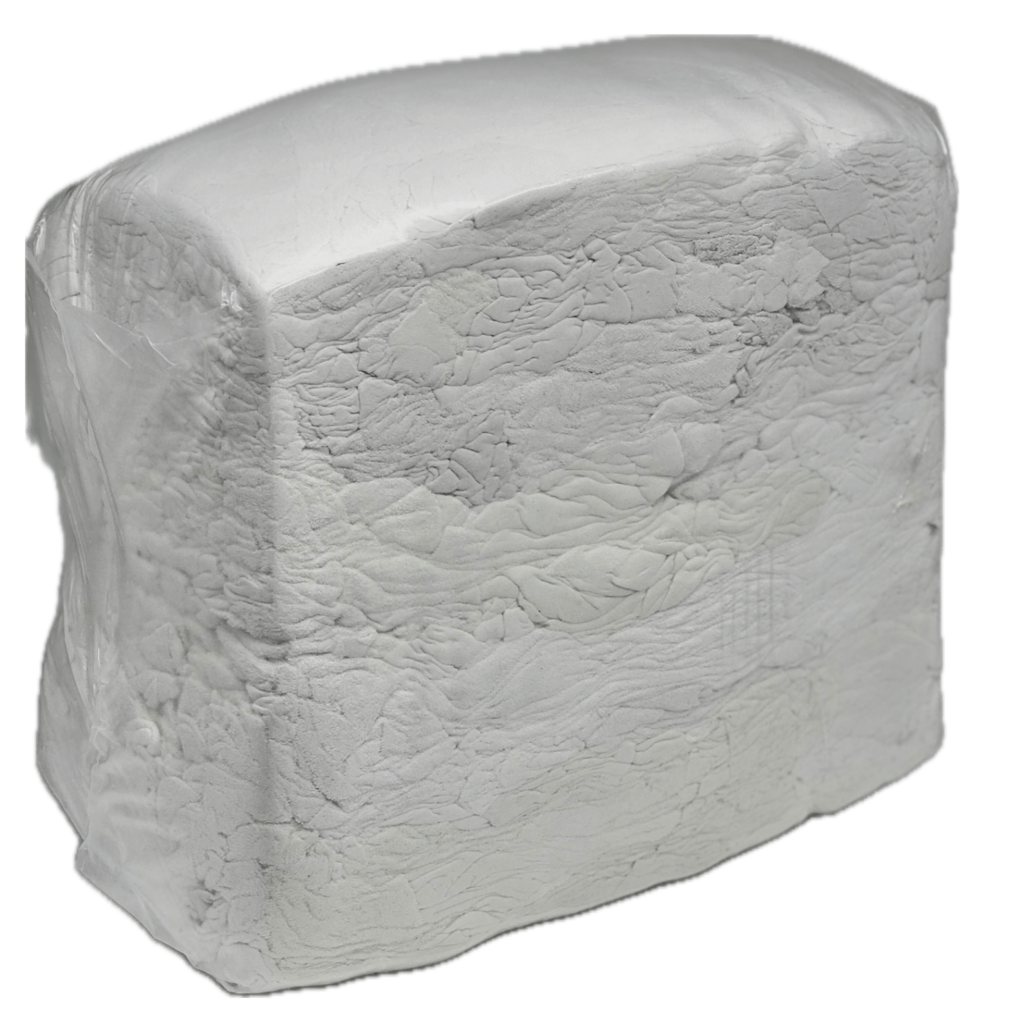 Weiße Flanell-Industrieputzlappen aus Bettwäsche, weich & saugstark, 10 kg Vorteilspack für Großabnehmer.