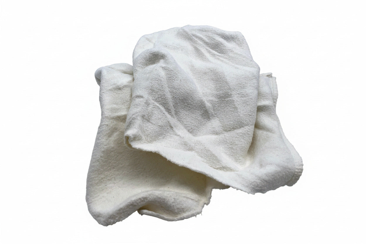 Flanell-Putzlappen Weiß: Extra weiche Premium-Industriewaren für empfindliche Maschinenoberflächen.