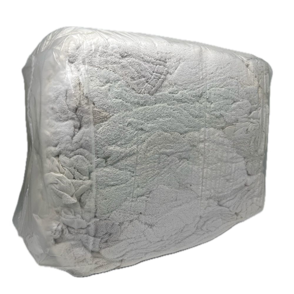 Weiße Frottee-Putzlappen, extrem saugfähig, 10 kg Industriepackung für grobe Verschmutzungen & Öle.