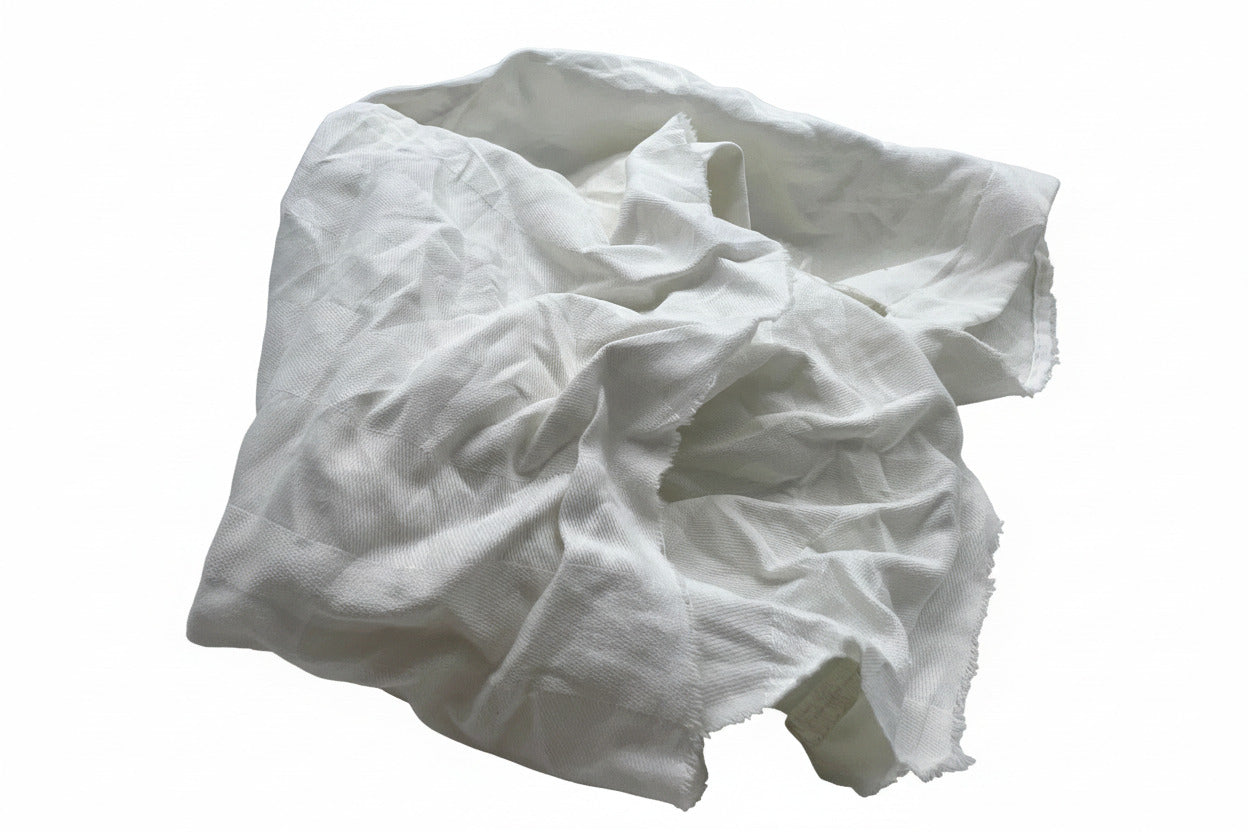 Kattun Weiß: Universelle Industrieputzlappen aus fester Baumwolle für Werkstatt & Maschinenbau.