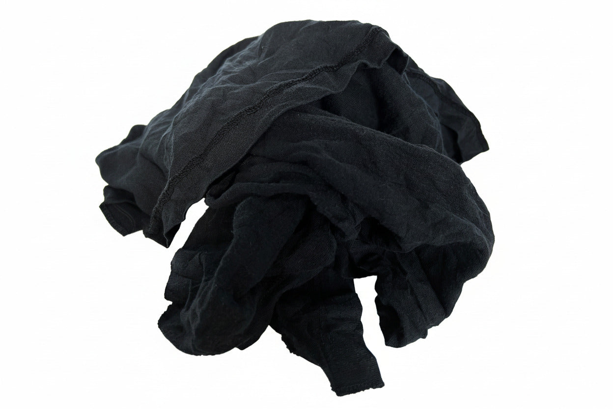 Dark-Trikot Industrieputzlappen: Saugstarke dunkle Reinigungstücher im 10 kg Ballen für Profis.