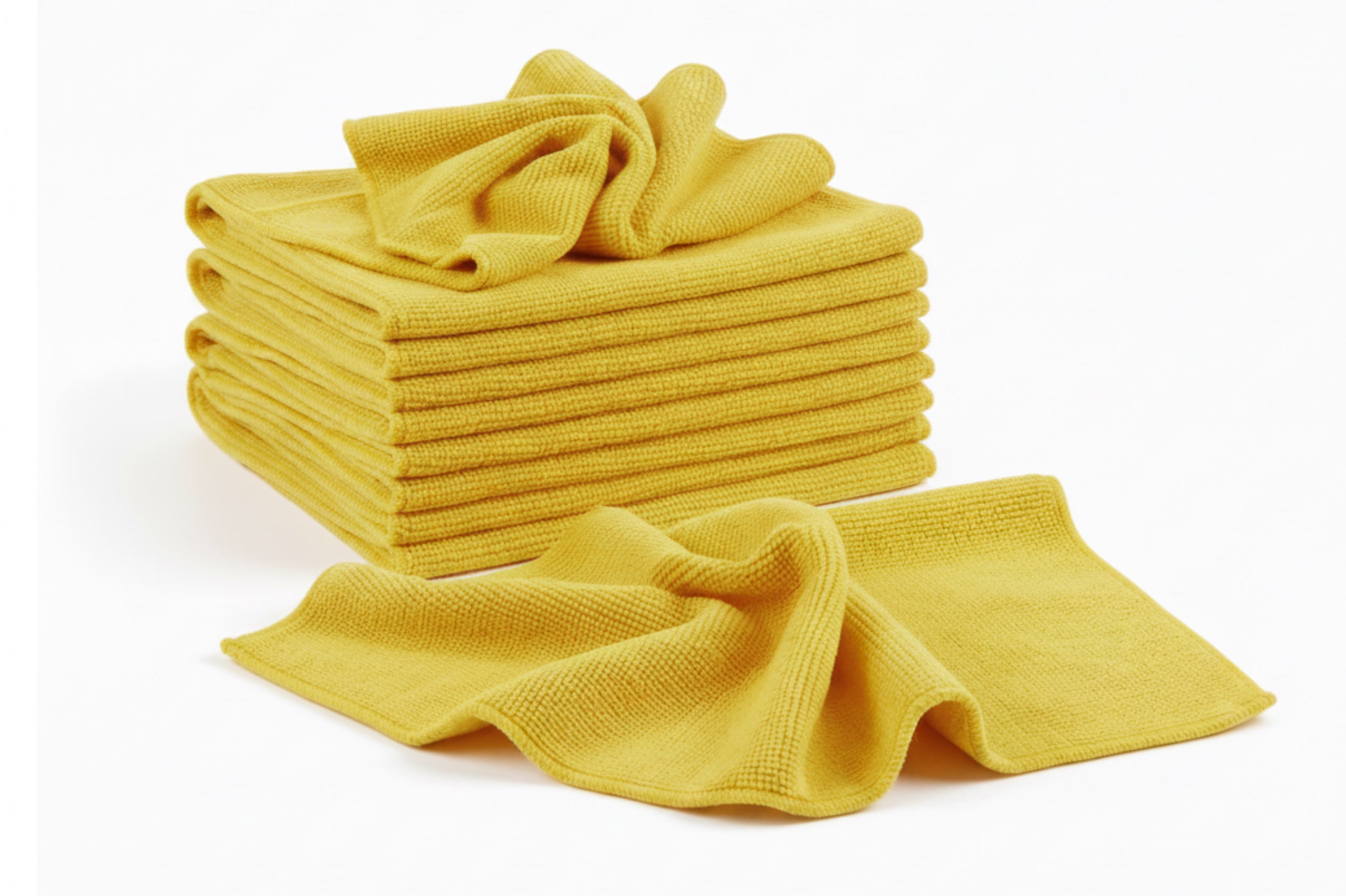 PROFI Microfasertücher Gelb 40x40cm, 300g/m² Putztücher für Küche, Gastronomie und Reinigung, bis 95°C waschbar & trocknergeeignet, Reinigungstuch Set für Lebensmittelbereiche.