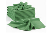Grüne PROFI-Microfasertücher im 10er, 50er oder 100er Pack. 40x40 cm Reinigungstücher für die professionelle Reinigung. Teil des Hygiene-Farbleitsystems für Nassbereich & Badezimmer. Trocknergeeignet.