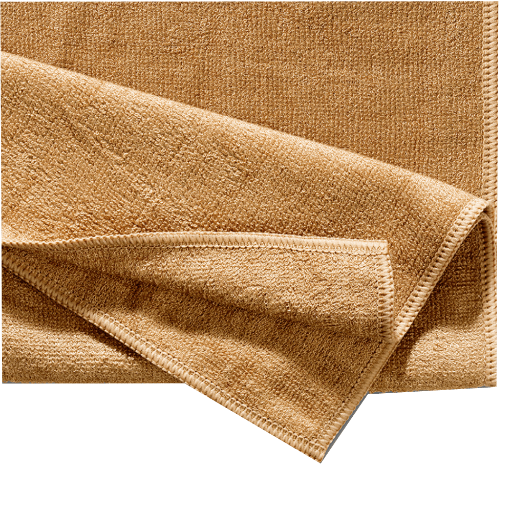 Braunes Naturfaser-Reinigungstuch 40x40 cm aus nachhaltigem Material.