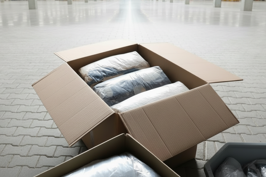 ein Karton mit 3 Würfel Industrieputzlappen