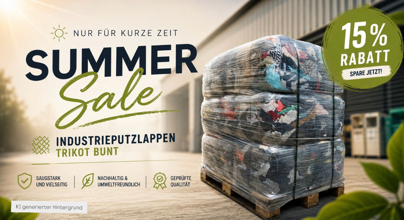 SummerSale 15% Rabatt auf Indstrieputzlappe Trikot bunt